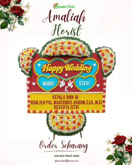 Papan Bunga Pernikahan Solokanjeruk